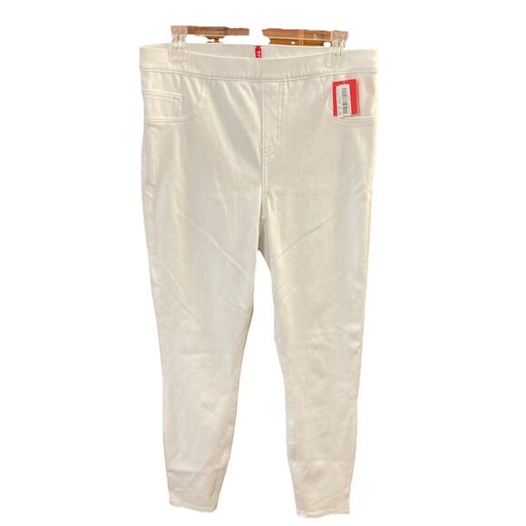 Spanx Women's White Denim Skinny Jean Leggings NWT Sz XL Slimming Sarah Blakely - Picture 1 of 8